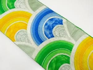 アンティーク　青海波模様織り出し袋帯（材料）